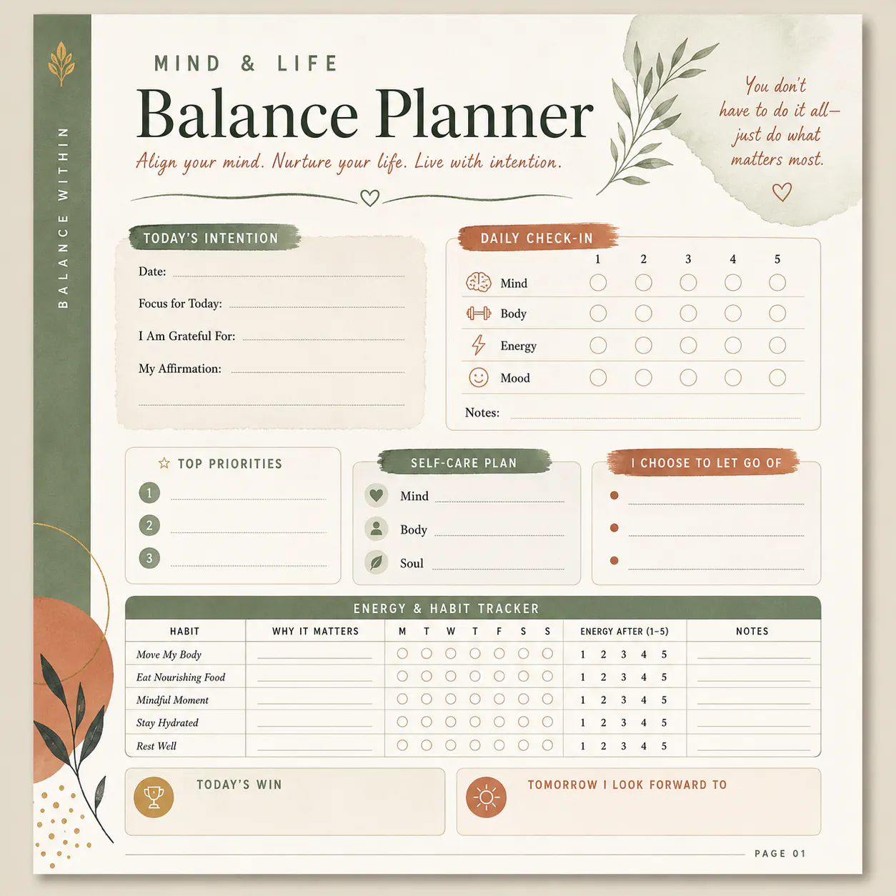 Mind & Life Balance Planner  gallery image