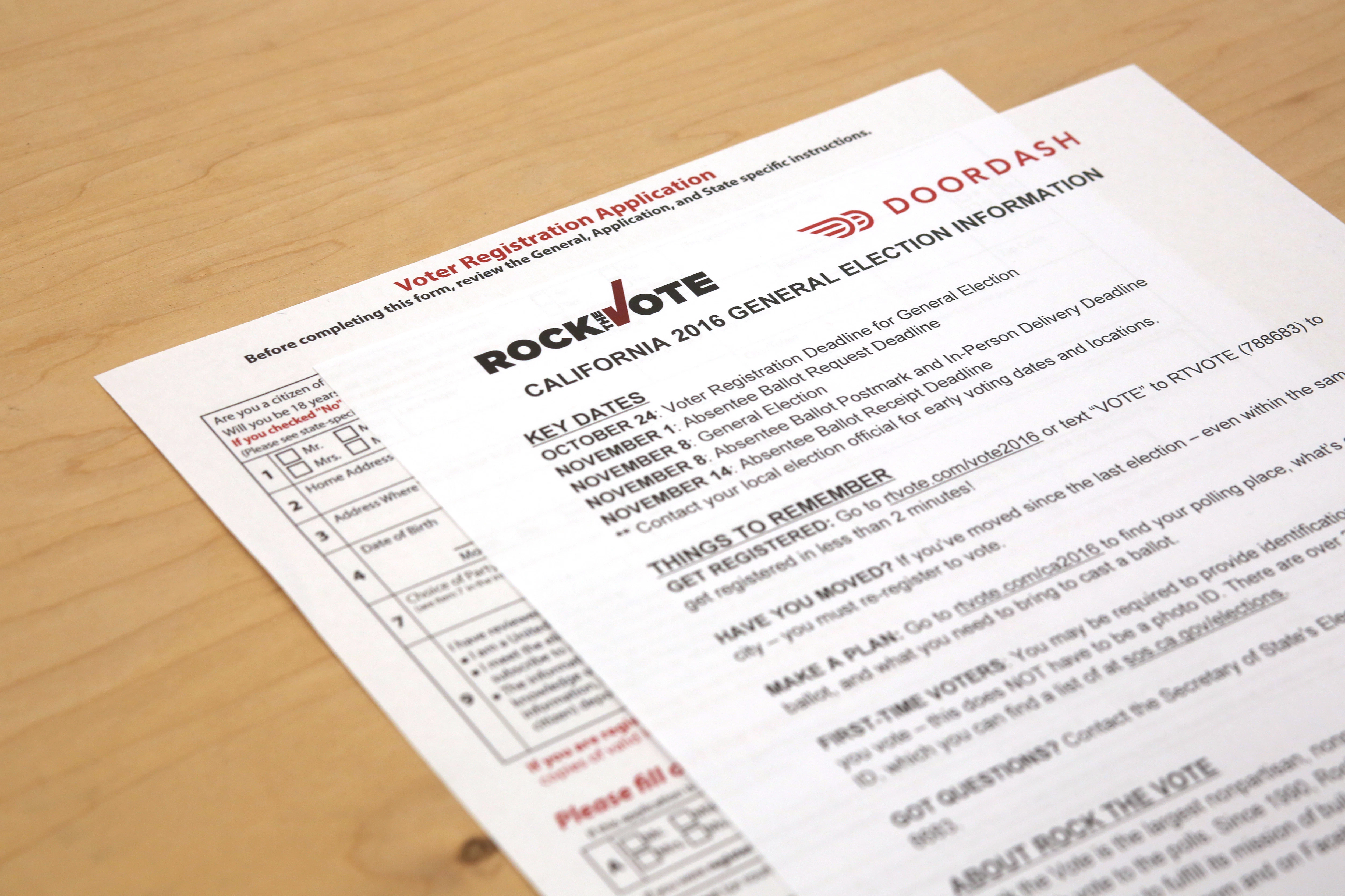 Dash the Vote: Register to Vote with DoorDash