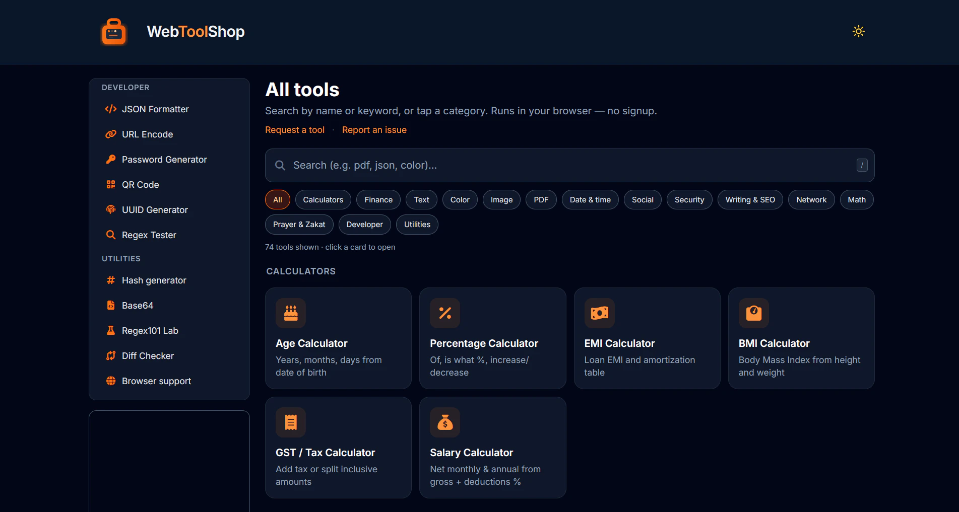 Webtoolshop screenshot 1 Webtoolshop screenshot 1