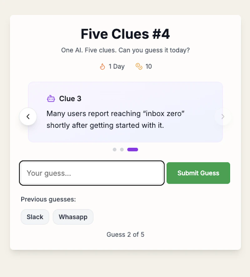 Five Clues screenshot 2