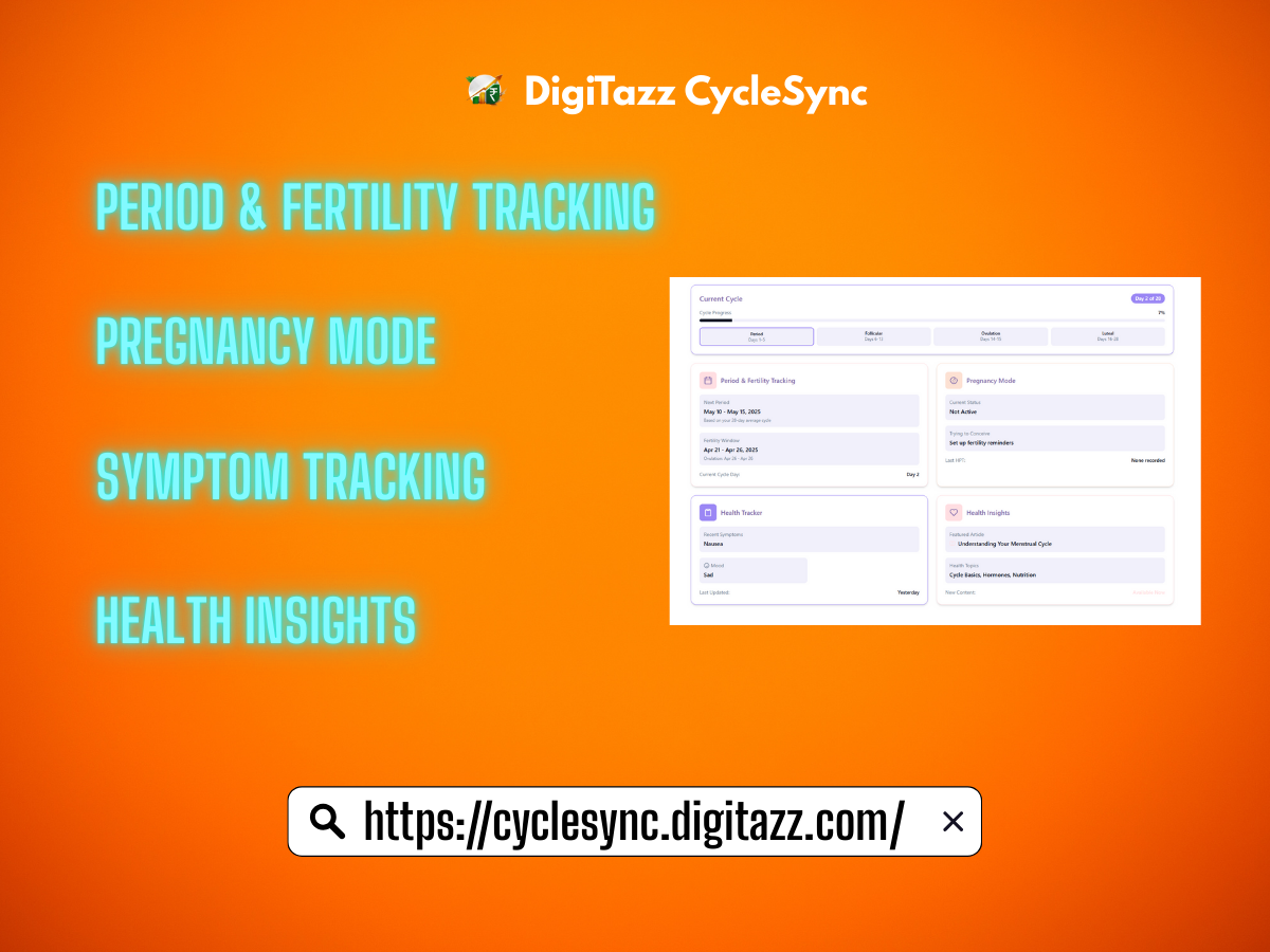 Digitazz Cyclesync - Hepsi bir dönem, doğurganlık ve hamilelik izleyici medya 2