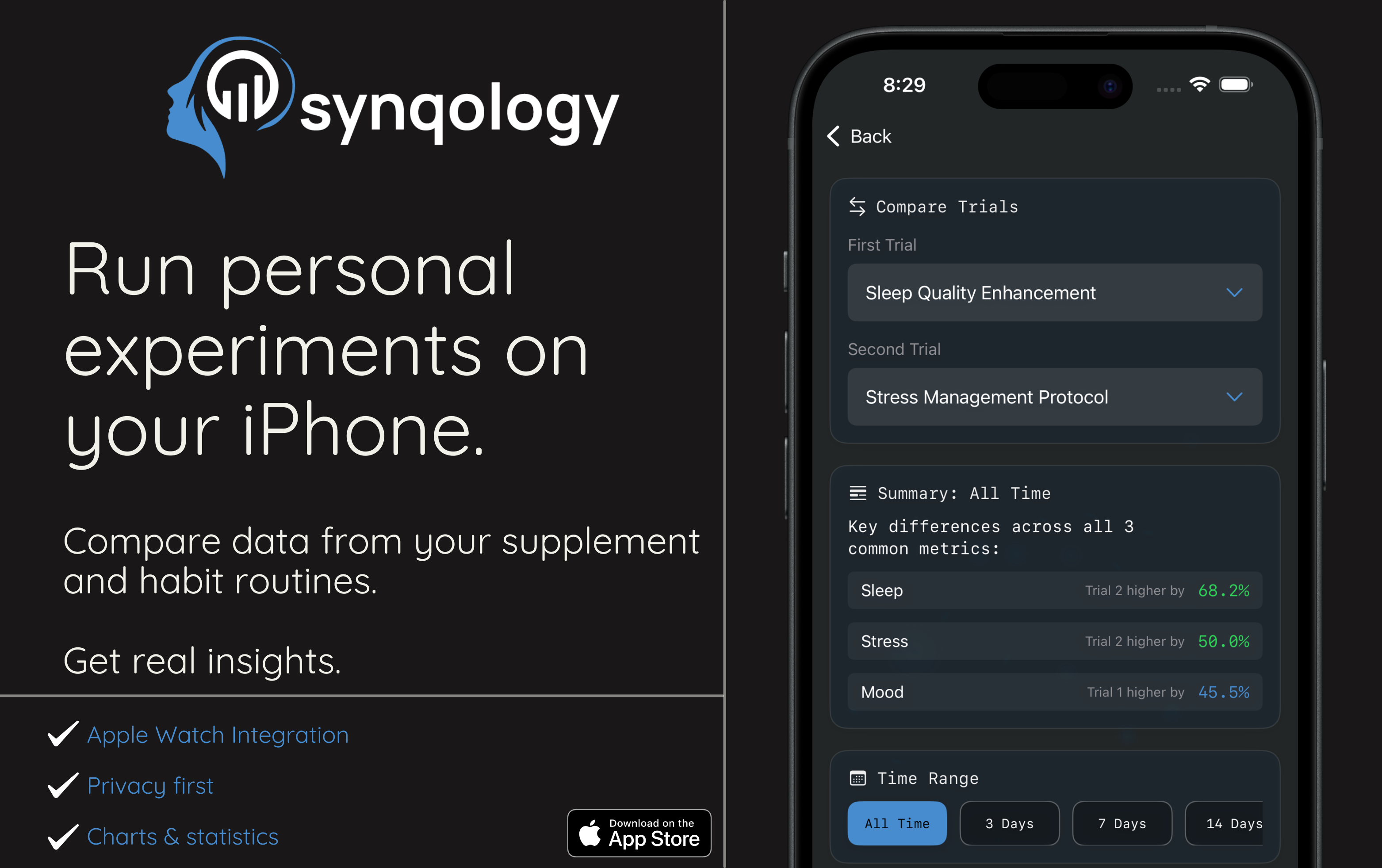 synqology: AI supplement, health tracker - Screenshot 3 preview