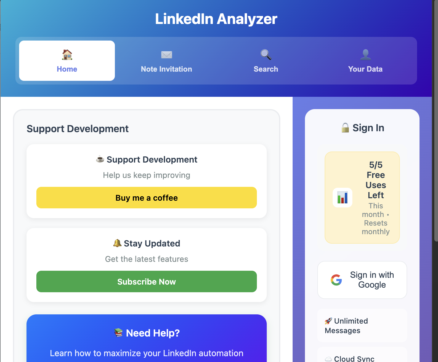 Analizzatore LinkedIn media 1