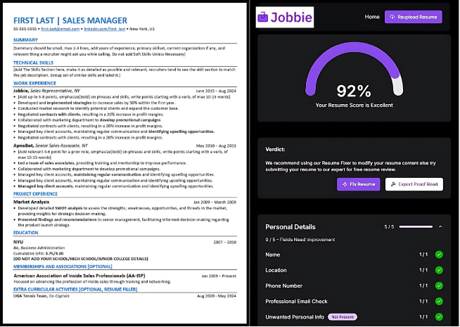 Jobbie.io - แพลตฟอร์มการให้คะแนนและการแก้ไขประวัติย่อขั้นสูง media 3