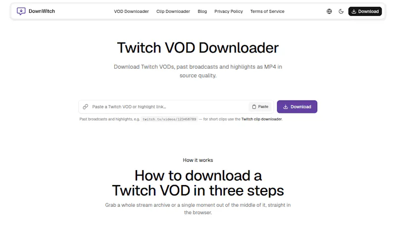 Twitch video downloader screenshot 1