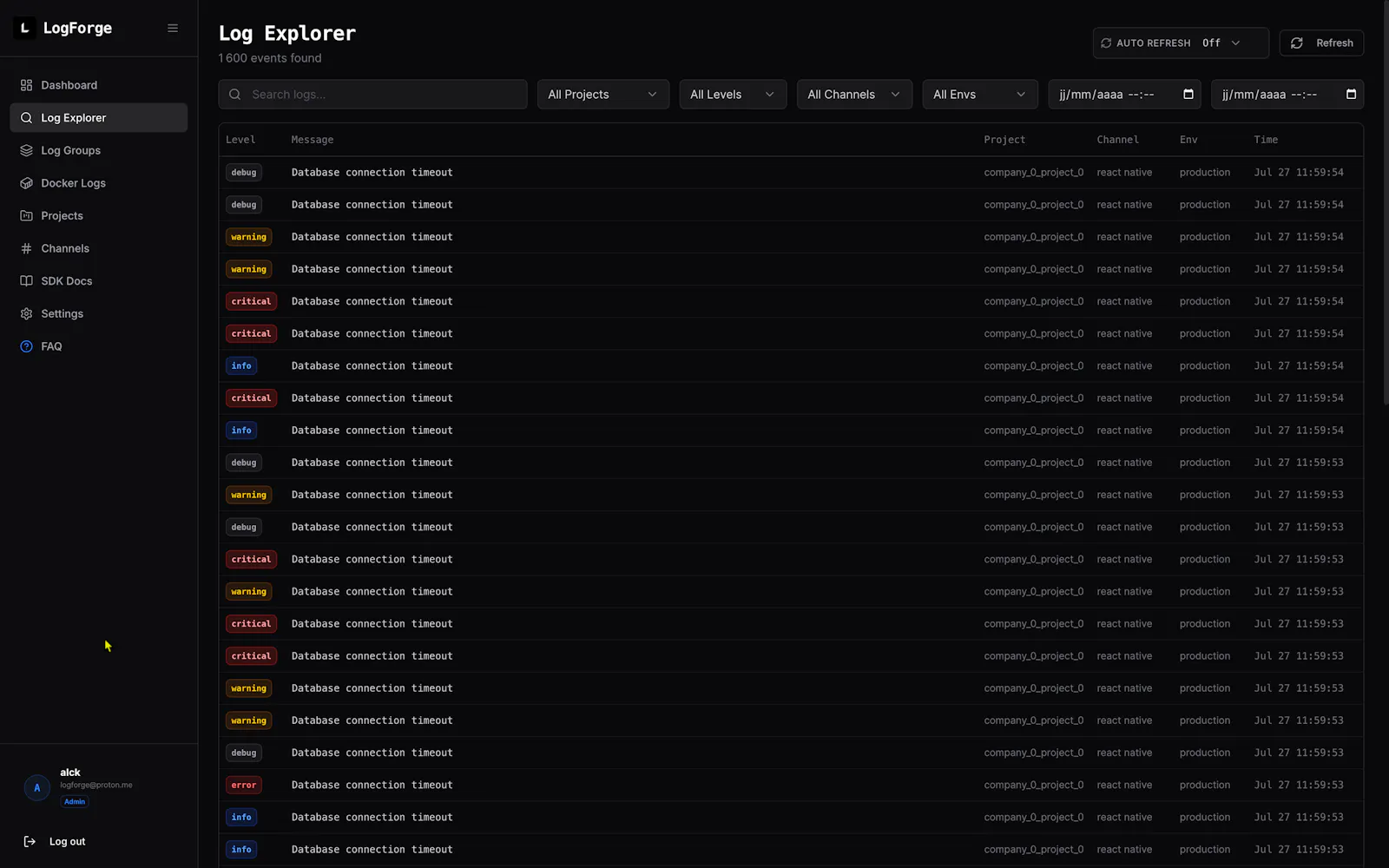 LogForge screenshot 2