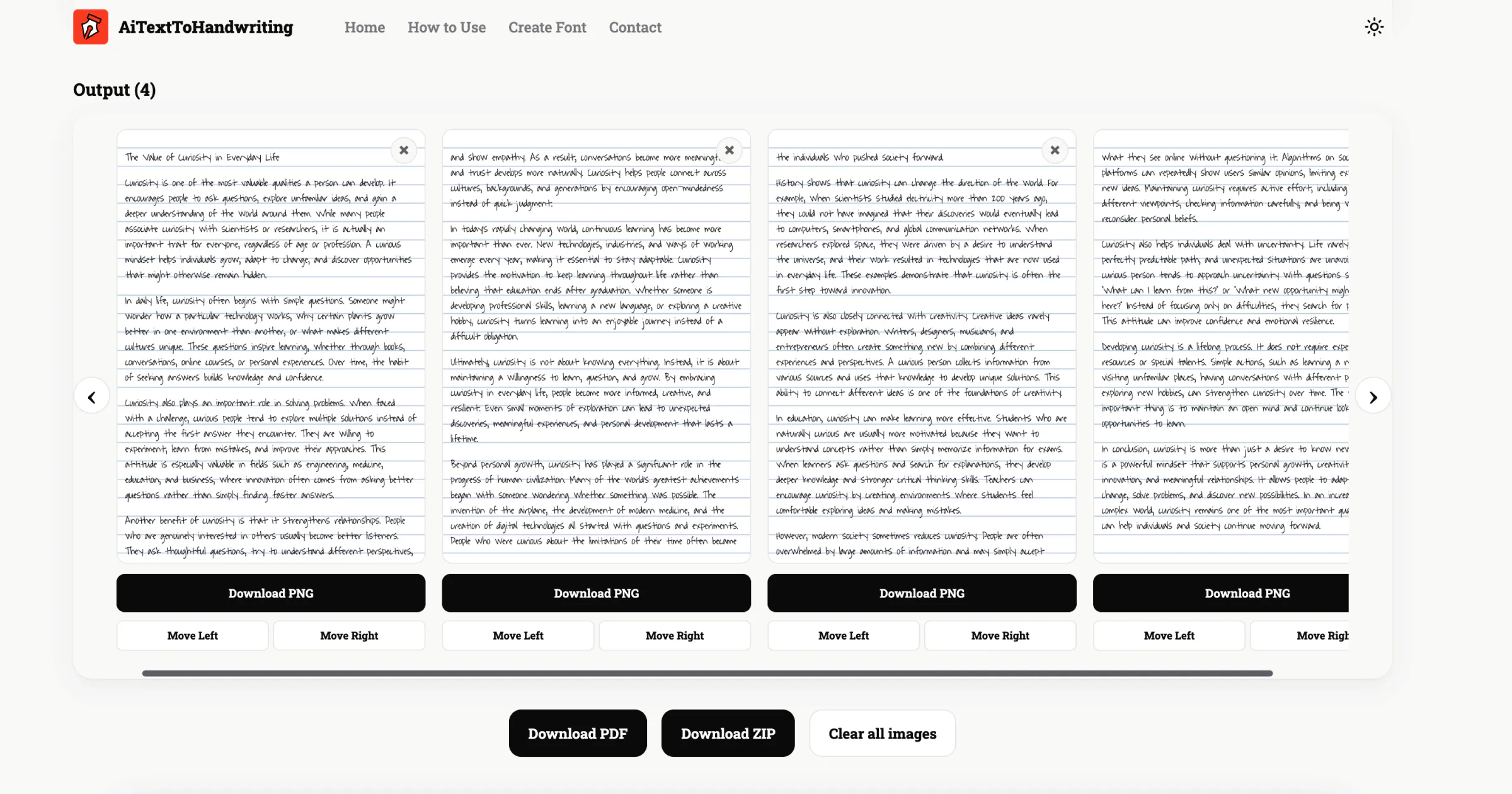 aitexttohandwriting screenshot