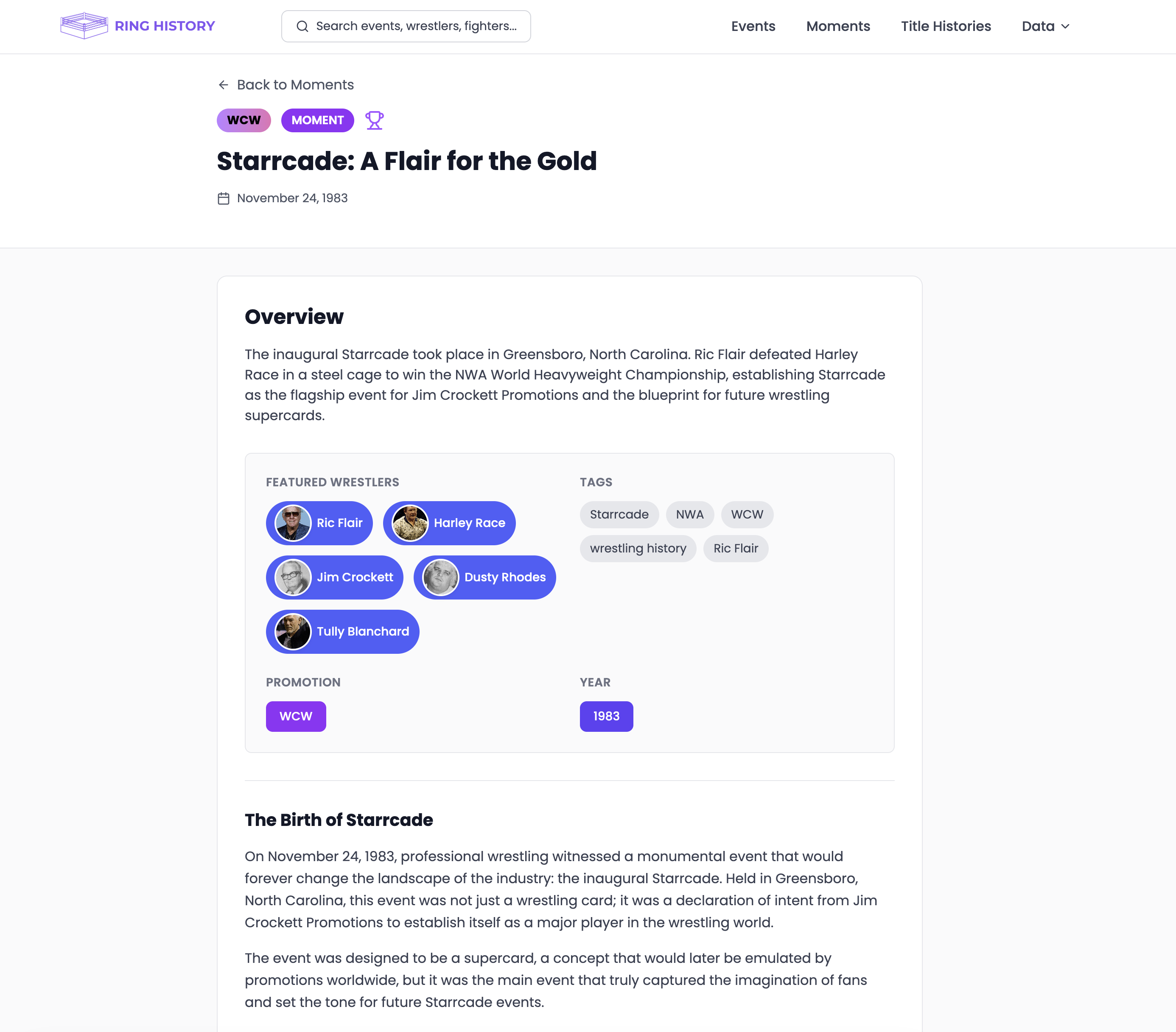 Ring History - Screenshot 2 showing product features and functionality