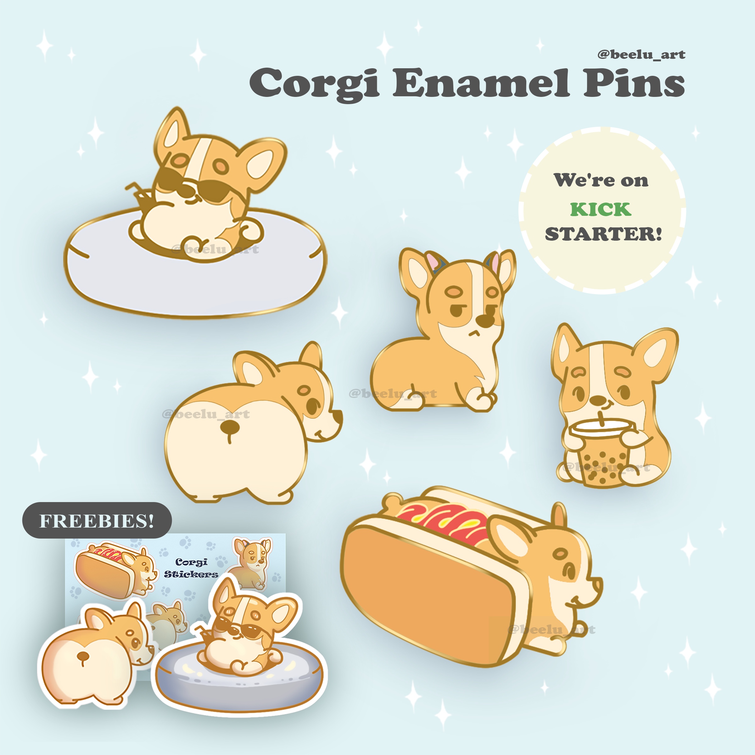 Corgeous Corgi Pins