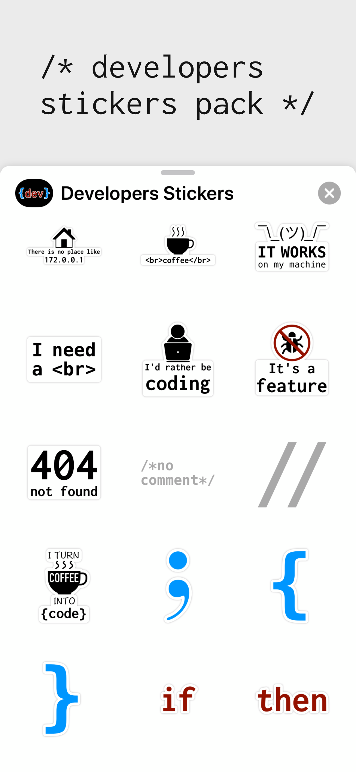 Developers Stickers gallery image