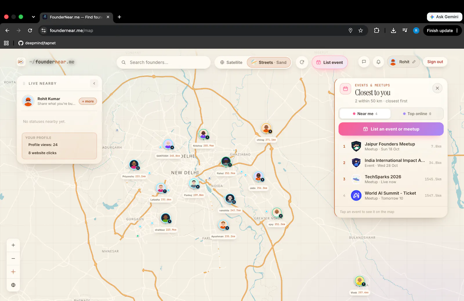 FounderNear.me screenshot 2