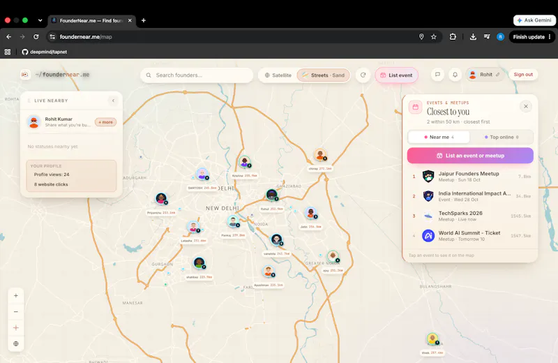 FounderNear.me screenshot 2