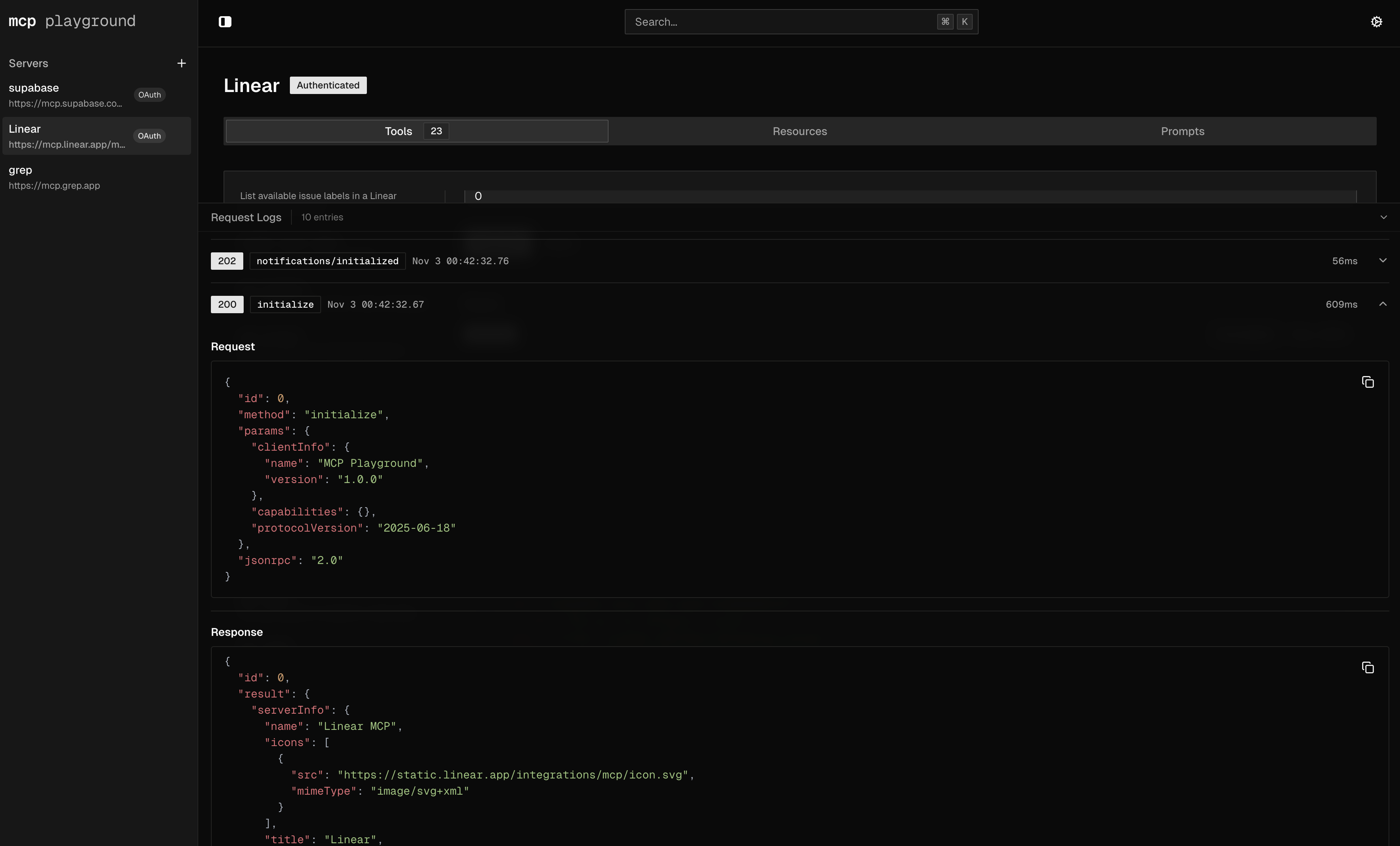 MCP Playground - Screenshot 3 preview