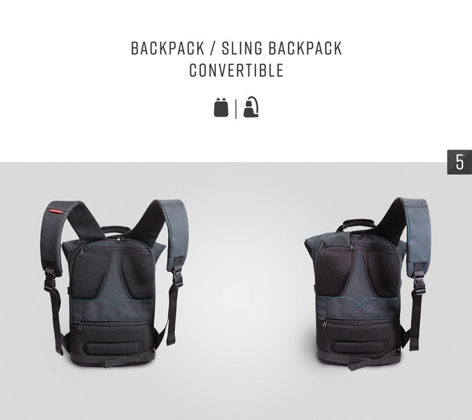 Vanda - tech-safe expandable backpack/slingpack. gallery image