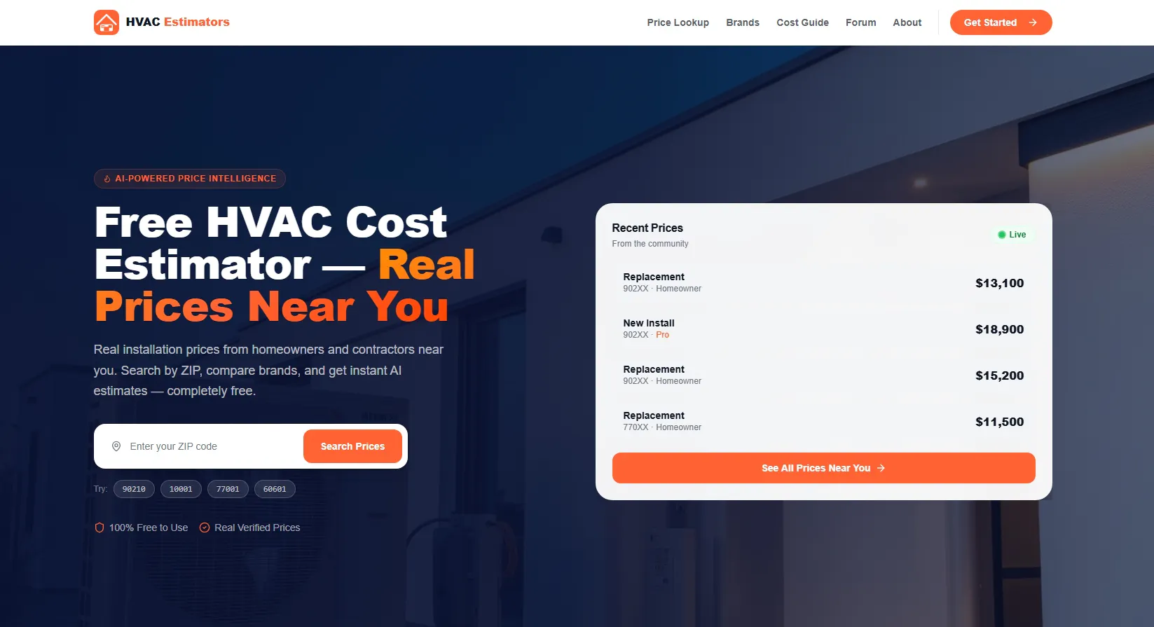 HVAC Estimators 제품 배너