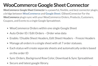 Google Sheet Connector for WooCommerce gallery image