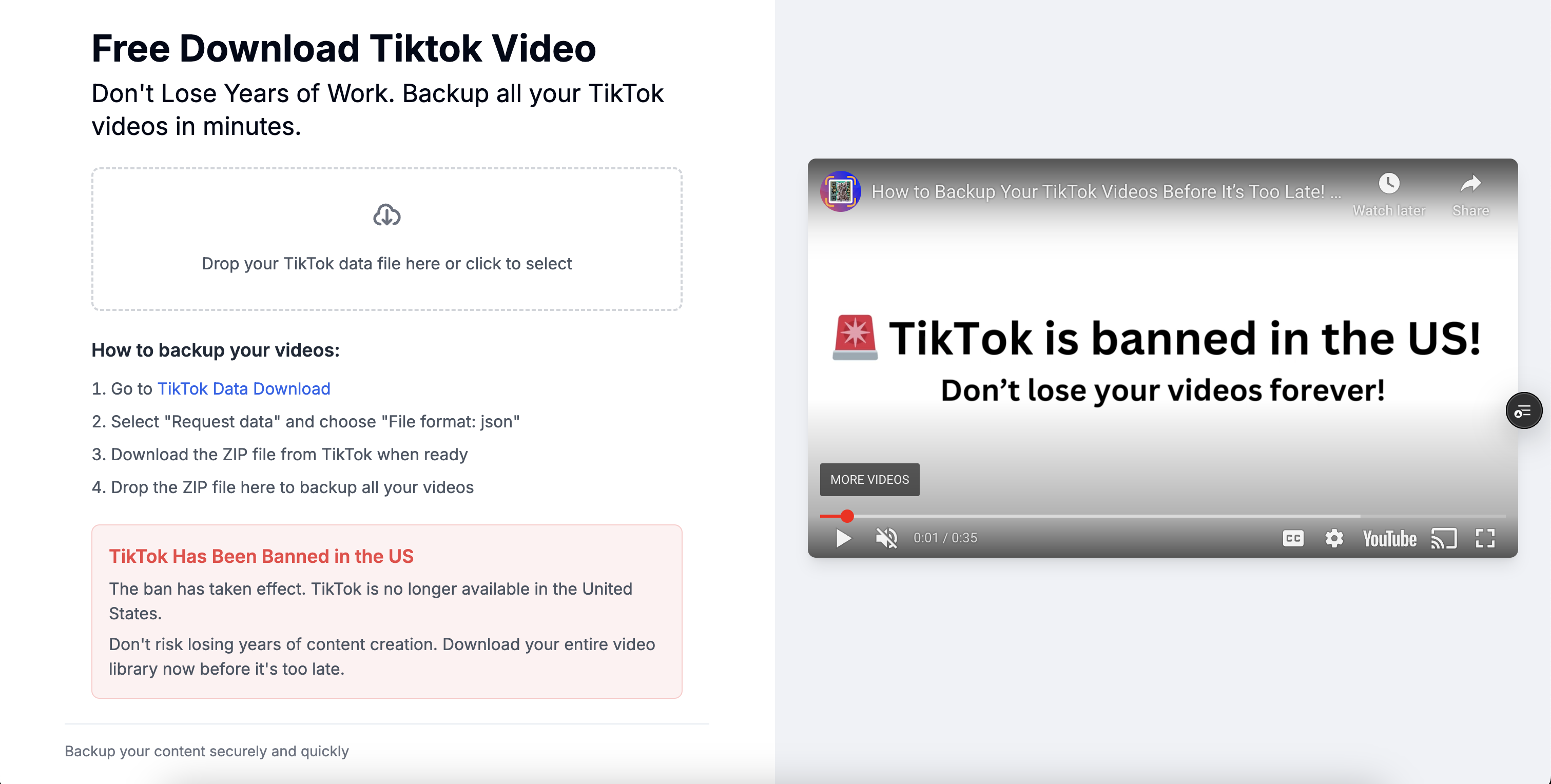 Download gratuito di video tiktok - Eseguire il backup di tutti i tuoi video di tiktok in pochi minuti media 2