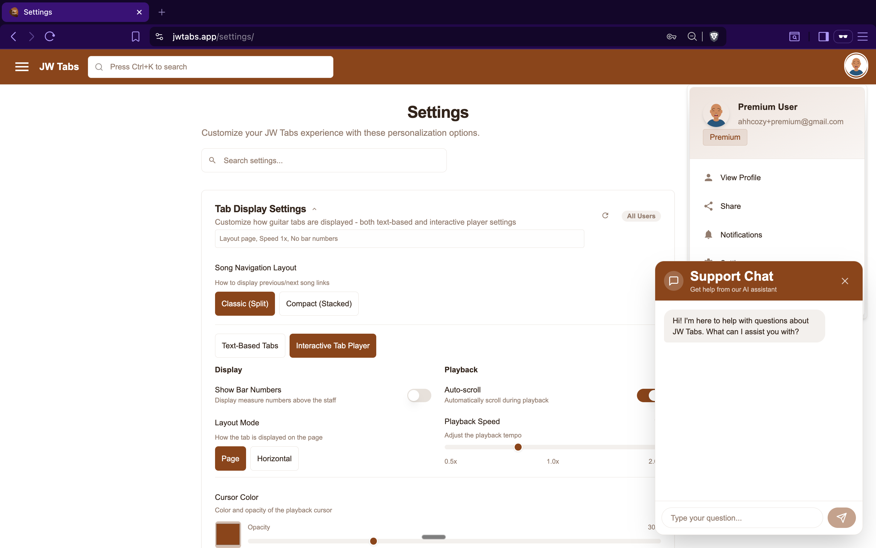 JW Tabs gallery image
