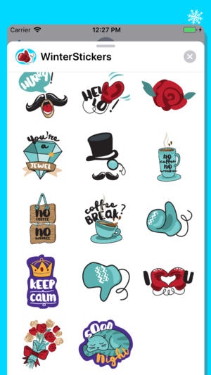 Winter, Snow & Coffee Stickers gallery image