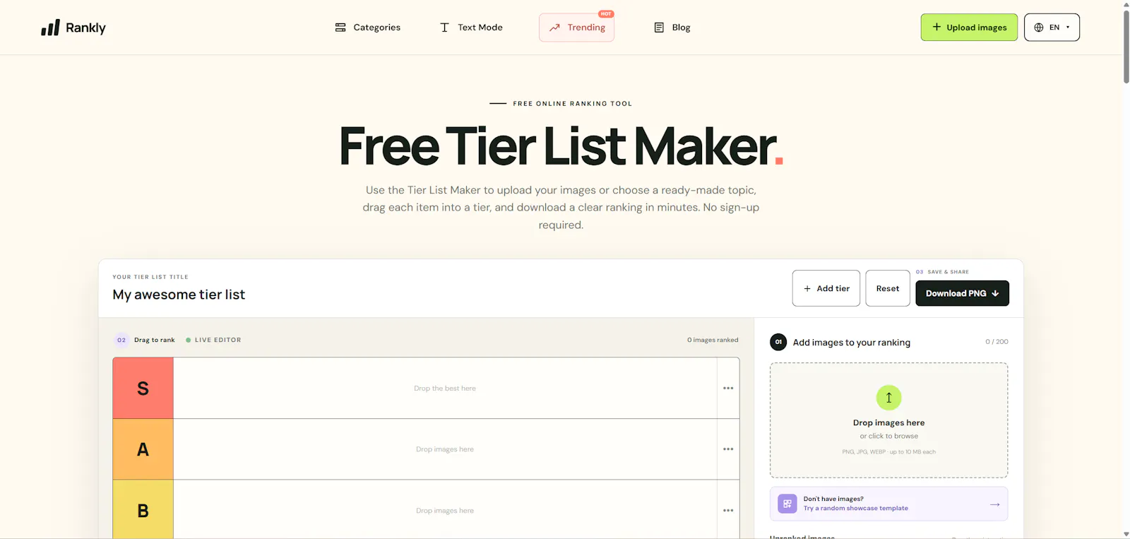 Rankly Tier List Maker screenshot 1