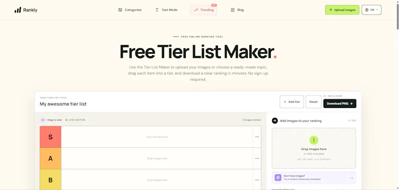 Rankly Tier List Maker screenshot 1