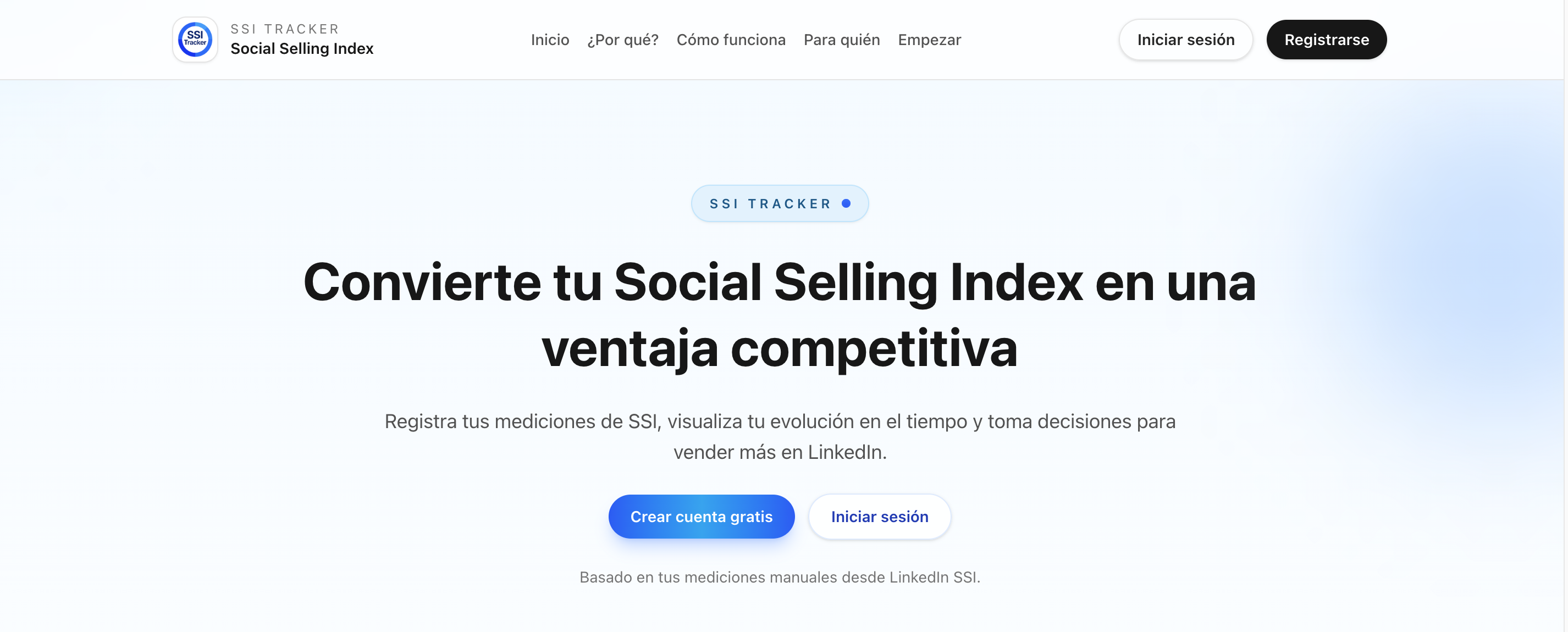SSI Tracker - Main product screenshot demonstrating key features and user interface