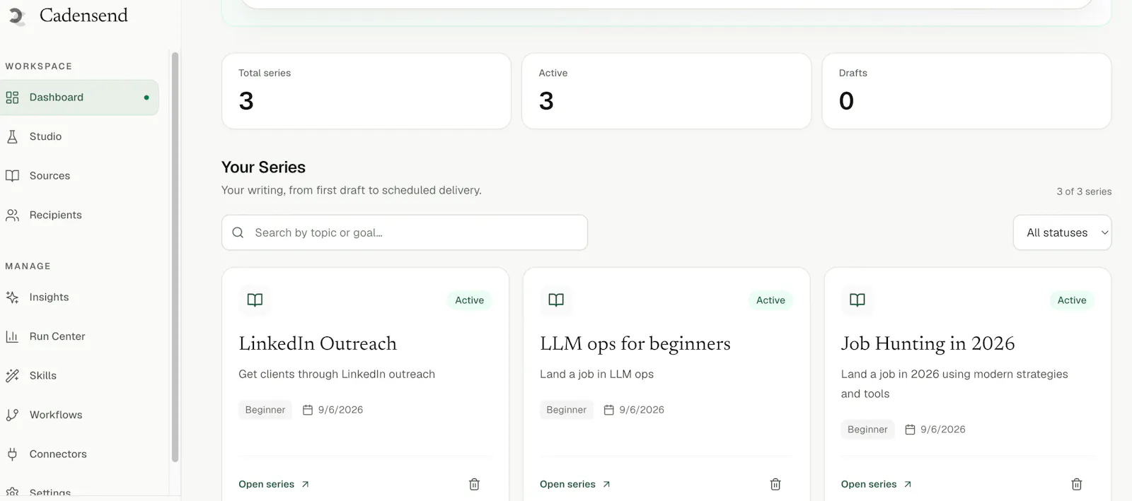 Cadensend screenshot 4