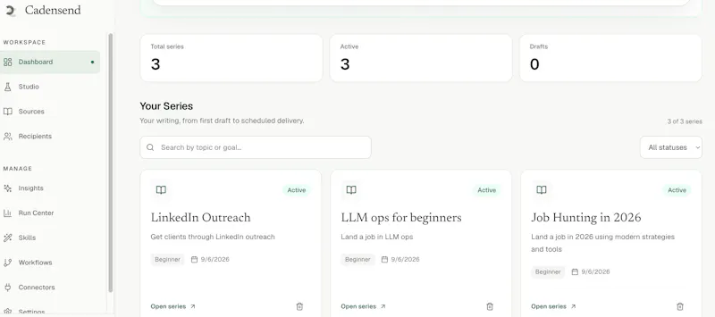 Cadensend screenshot 4