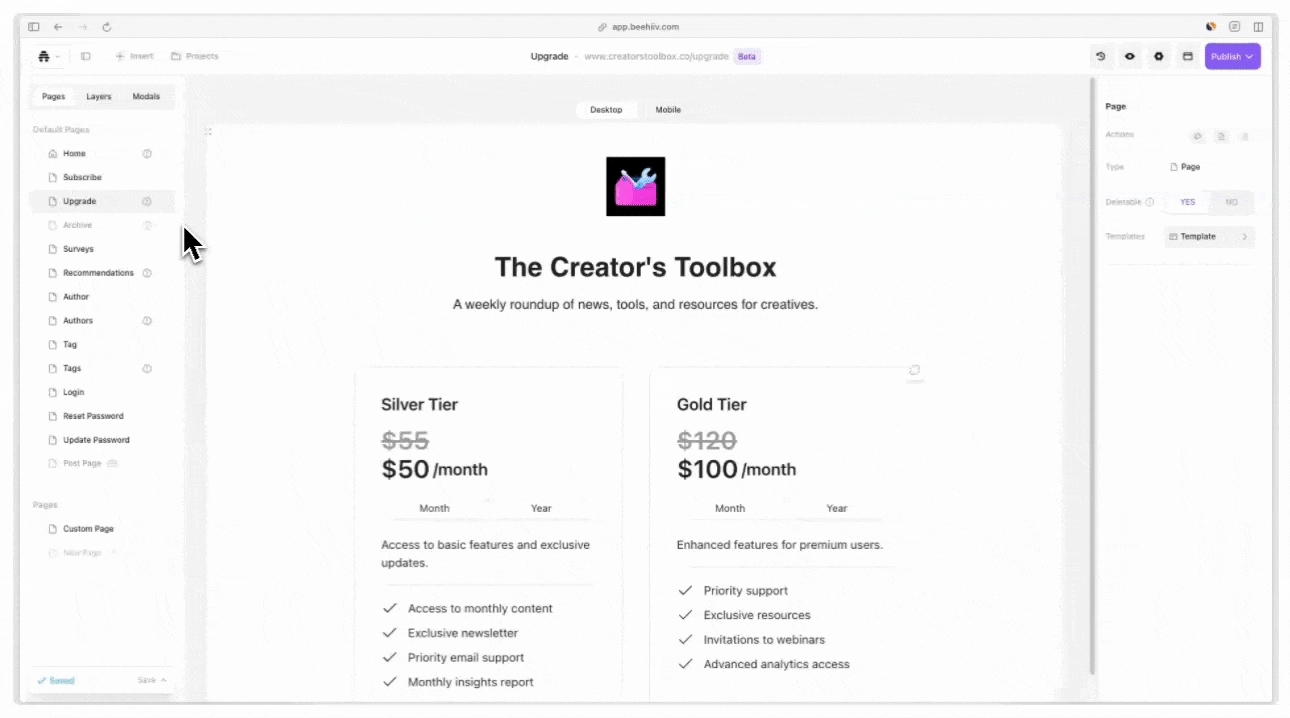 Beehiiv tarafından web sitesi oluşturucu - Dakikalar halinde çarpıcı bir web sitesi oluşturun - kod gerekli medya 4