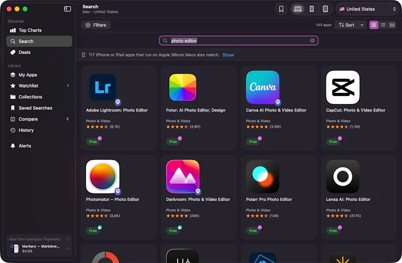 AppSift screenshot 2