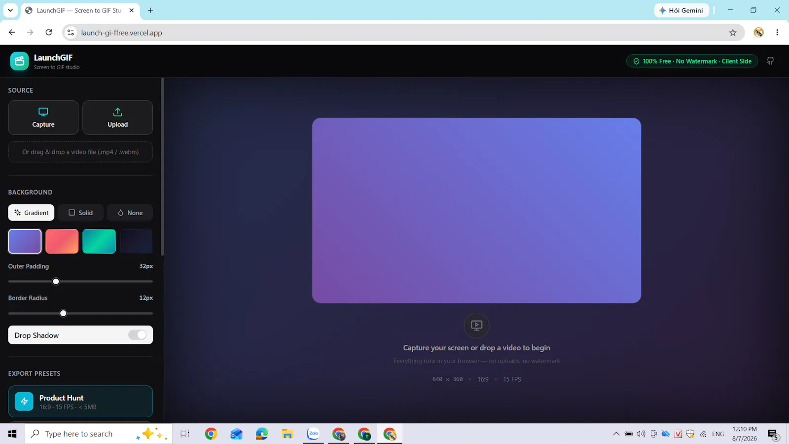 LaunchGIF — Screen to GIF Studio screenshot 2