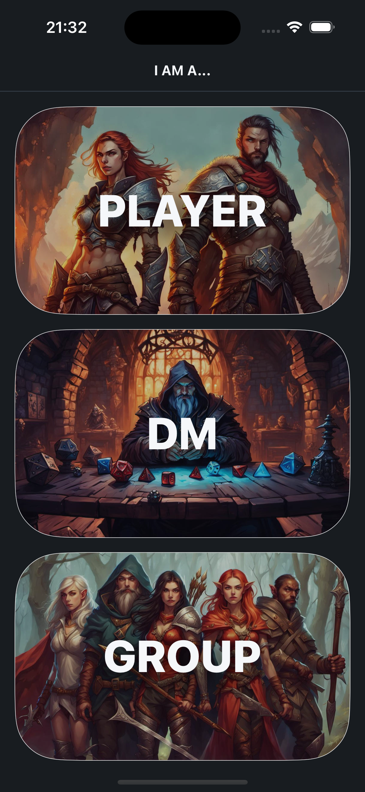 HeroHub - Tinder for D&D media 2