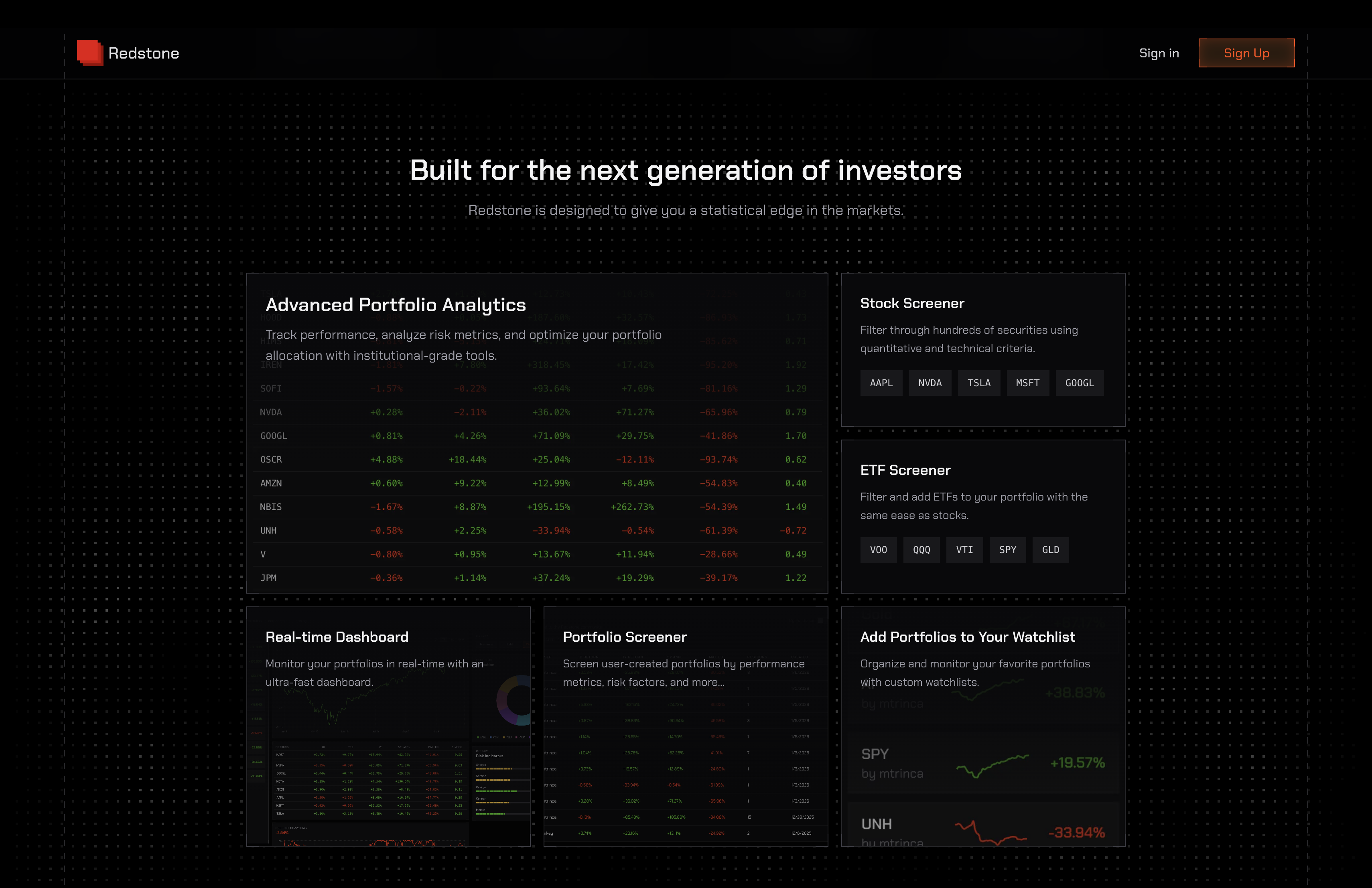 Redstone - Screenshot 2 showing product features and functionality