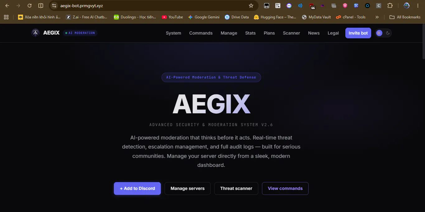 AEGIX — Advanced Discord Moderation gallery image