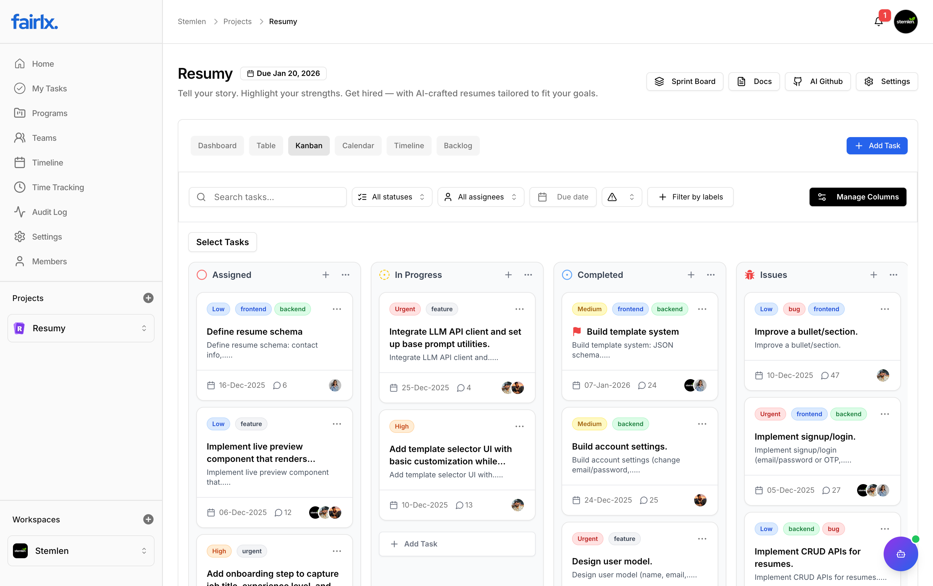 Fairlx • Open Source AI-Powered PM Tool gallery image