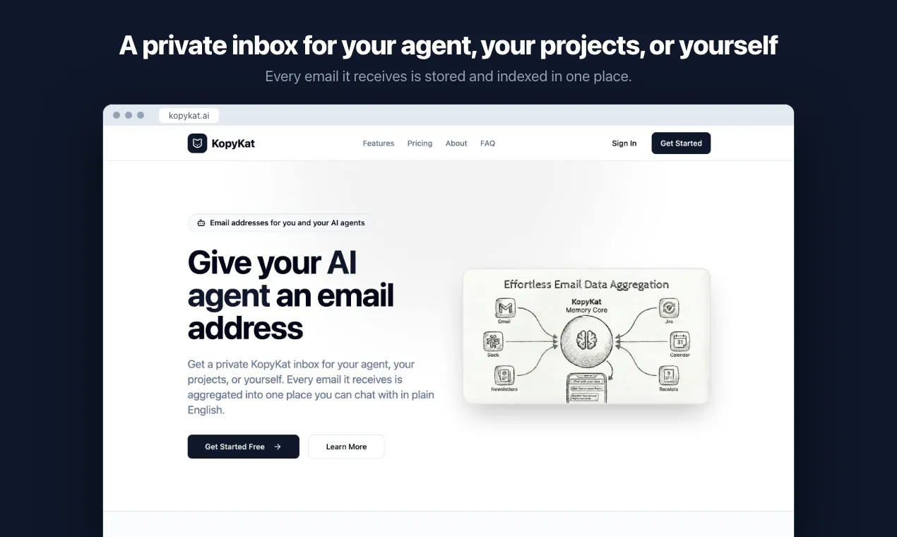 KopyKat - Email for AI Agents gallery image