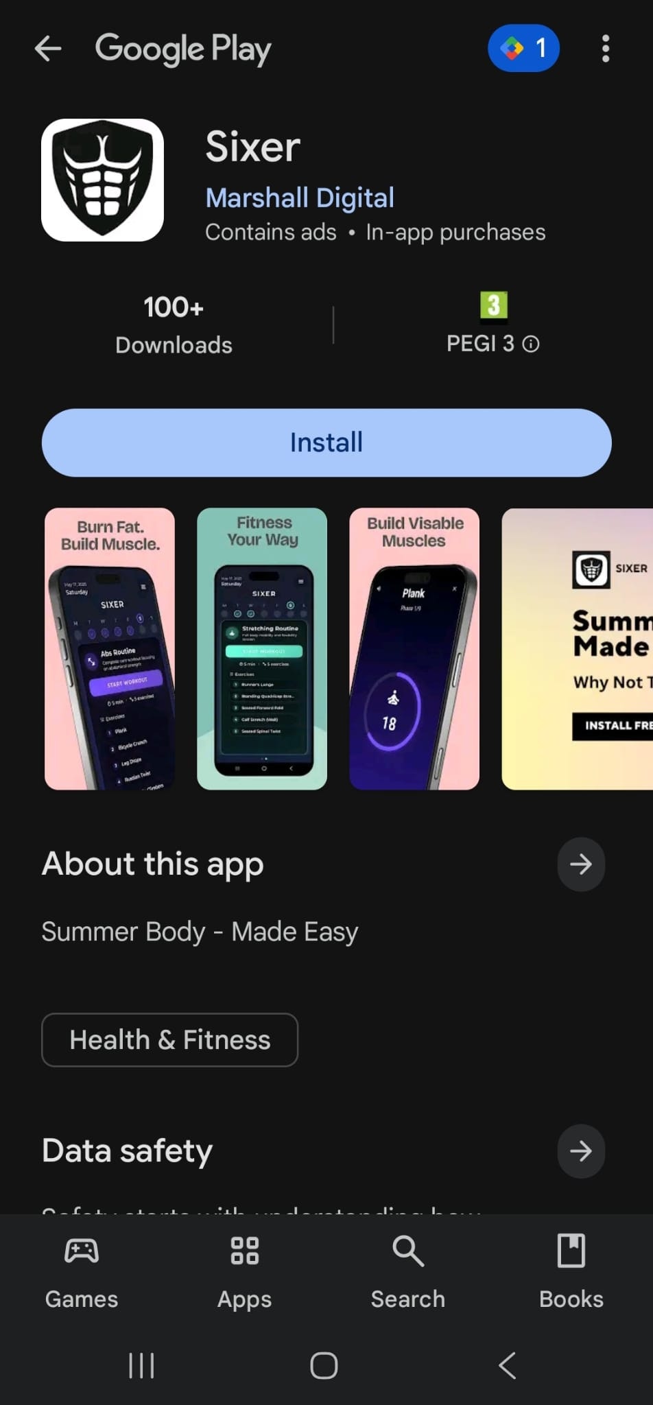 Sixer - Screenshot 2 showing product features and functionality