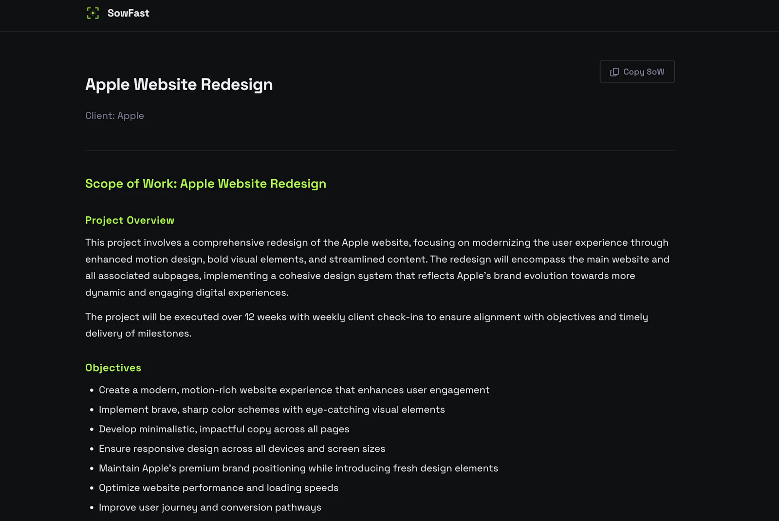 SowFast — Scope of Work Generator screenshot 6