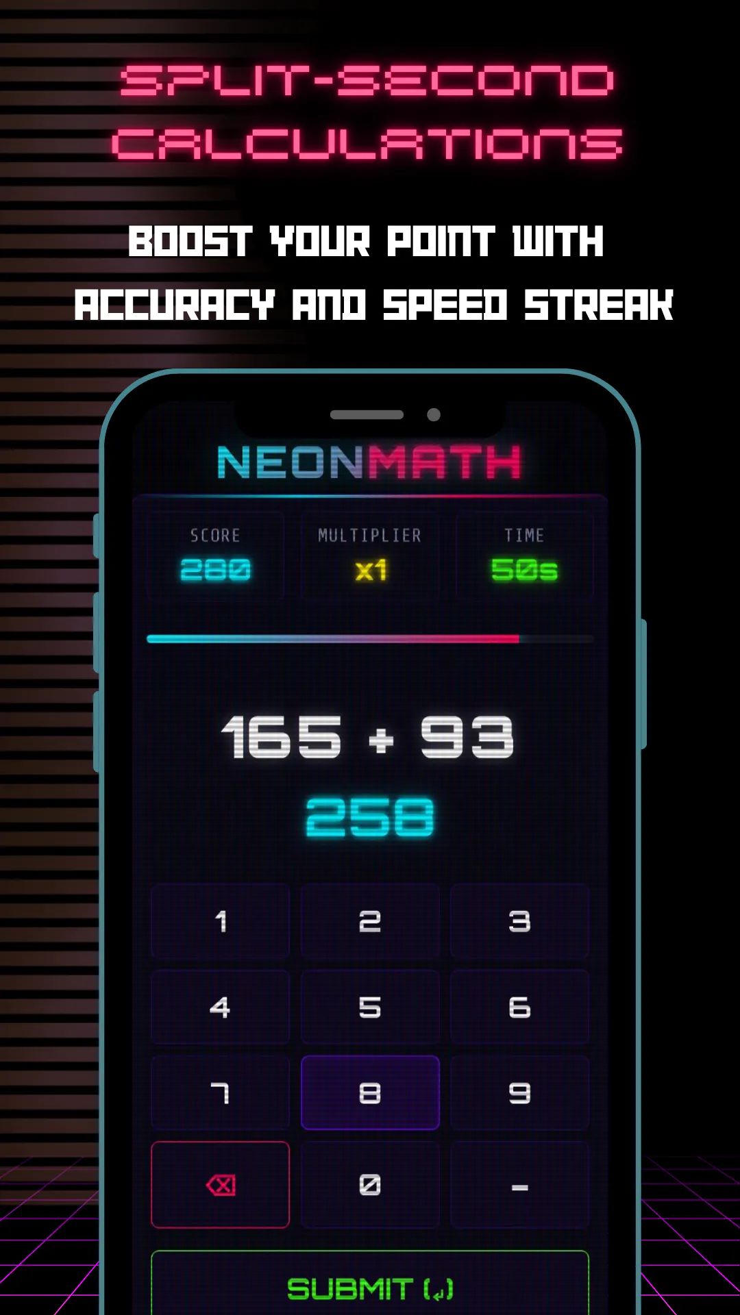 Neon Math: Speed Blitz gallery image