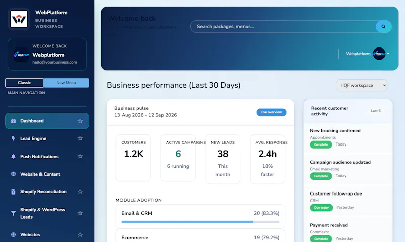 WebPlatform screenshot 2