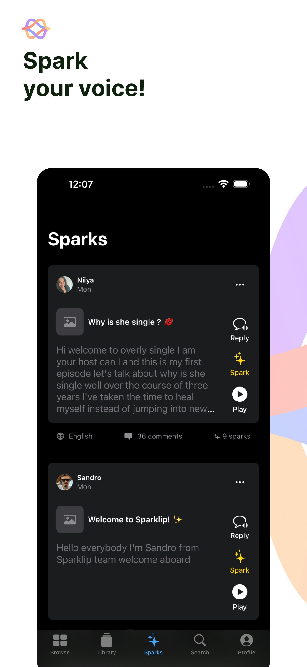 Sparklip - Ideen Stimme geben Medien 1