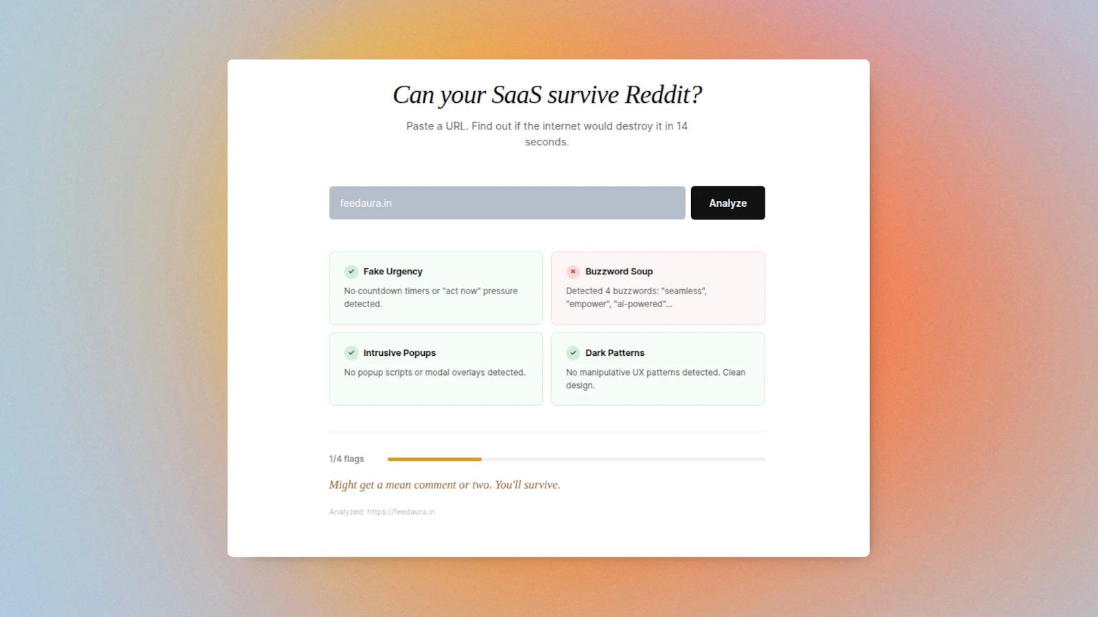 Can your SaaS survive Reddit? screenshot 1