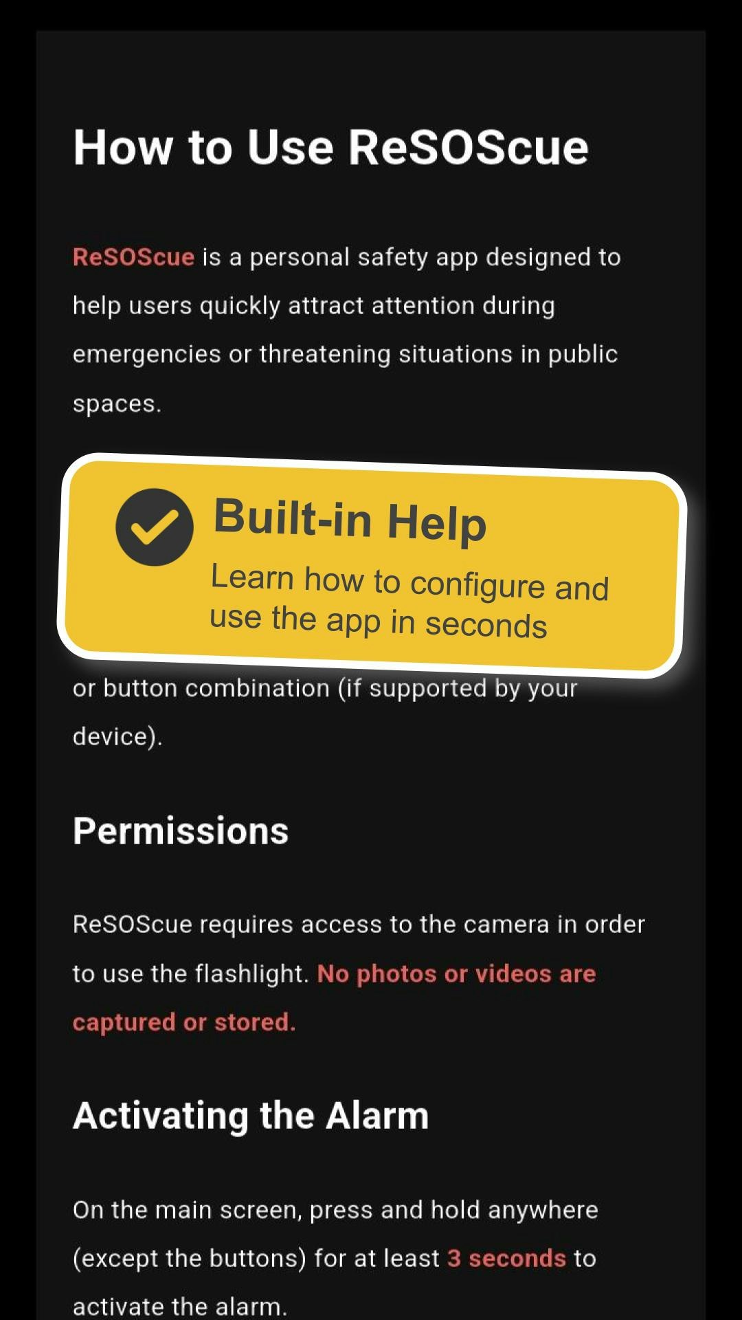 Média ReSOScue - Alarme panique - ReSOScue transforme un smartphone en une alarme d'urgence instantanée ! 6