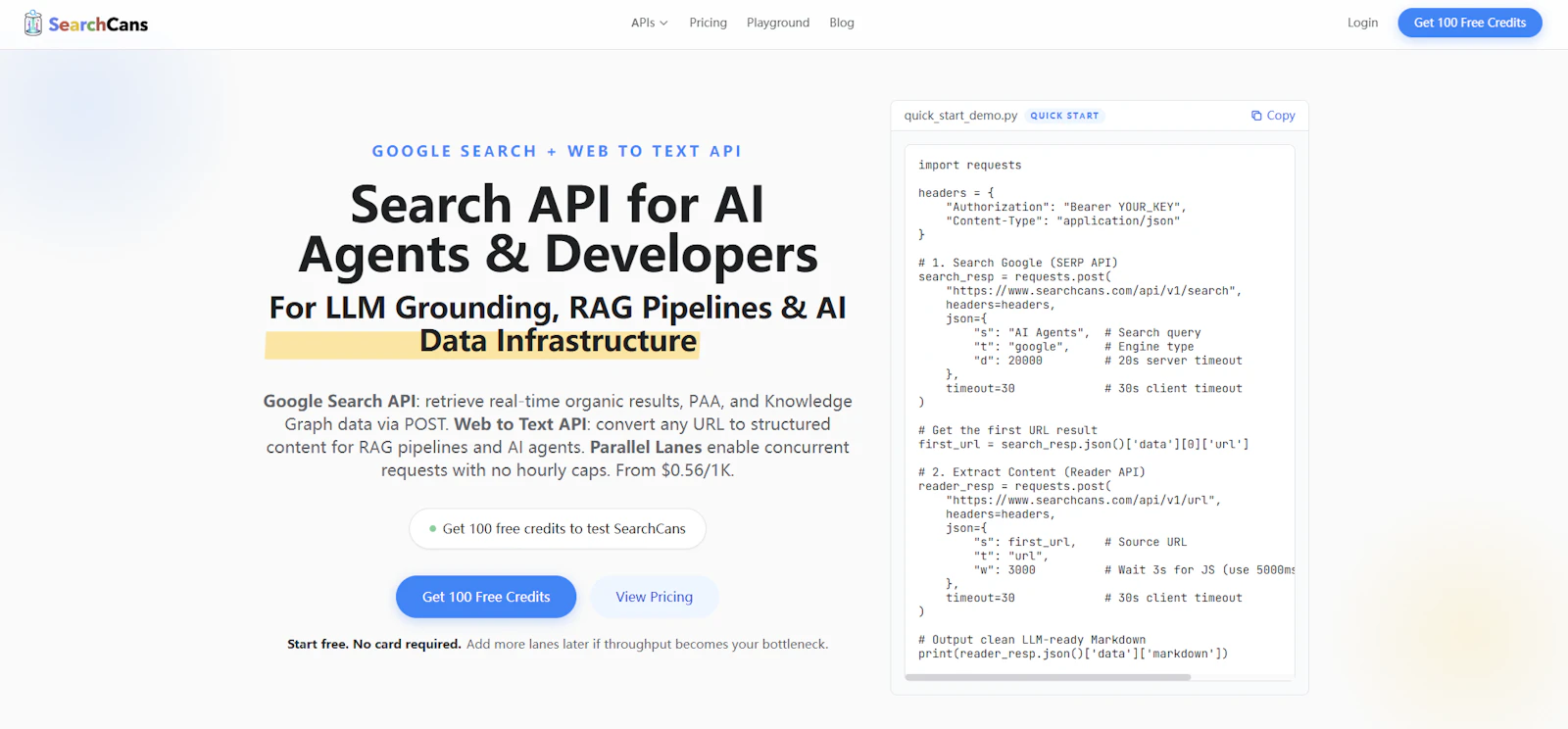 SearchCans 2.0 screenshot 1