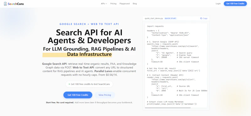 SearchCans 2.0 screenshot 1