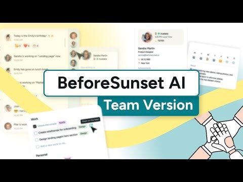 startuptile BeforeSunset AI Teams-AI-powered workspace: plan & execute together