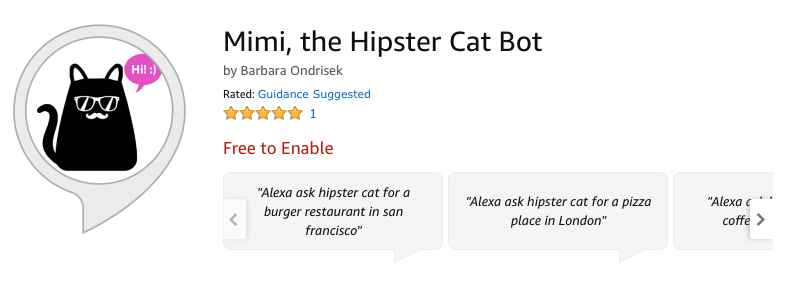 Mimi, the Hipster Cat Voice Assistant gallery image