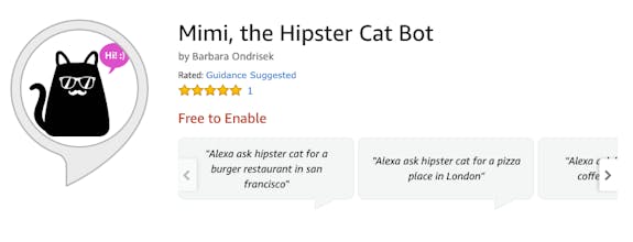 Mimi, the Hipster Cat Voice Assistant gallery image