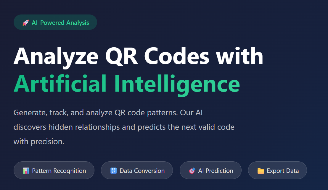 QR Code Analyzer & Predictor - Screenshot 3 showing product features and functionality