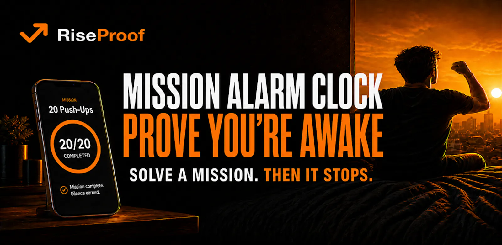 RiseProof Mission Alarm screenshot 1